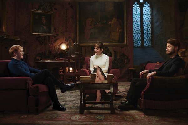 Registro das gravações de "De volta a Hogwarts" / HBO Max