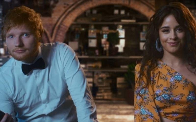 Camila Cabello e Ed Sheeran no clipe de South of The Border em 2019.