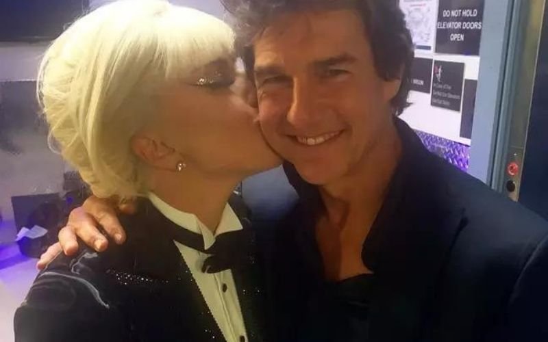 Lady Gaga e Tom Cruise em post do Instagram da cantora