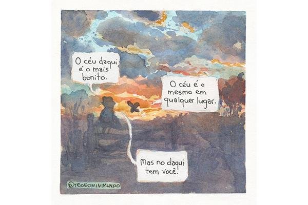 Reprodução: Quadrinhos de Téo & O Mini Mundo/ Caetano Cury