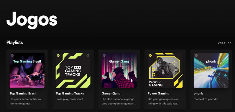 Games e Música no Spotify