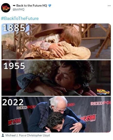 de volta para o futuro abraço