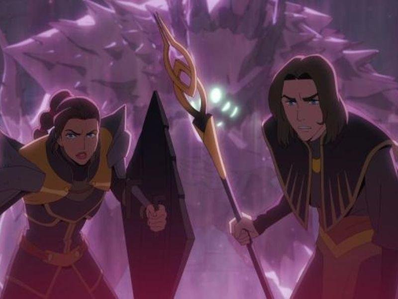 Dragon Age: Absolution,
Zehra Fazal como Tassia e Josh Keaton como Rezaren Ammosine
