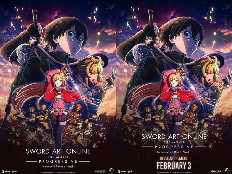 Sword Art Online the Movie -Progressive- Scherzo of Deep Night.
Pôsteres de divulgação do filme.