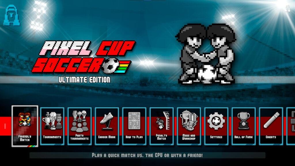 Pixel Cup Soccer - Ultimate Edition - Tela inicial