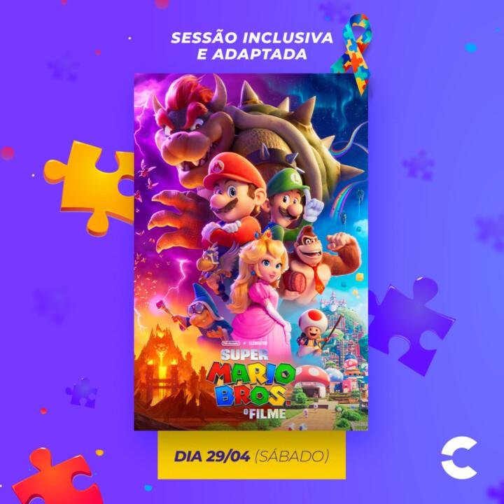 Sessão inclusiva Super Mario Bros o Filme