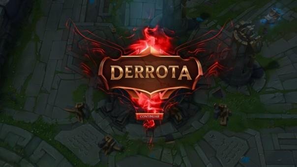 Tela de derrota do jogo League of Legends