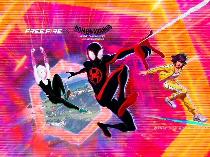 Free Fire: Homem AranhaAtravés do Aranhaverso chega ao jogo.