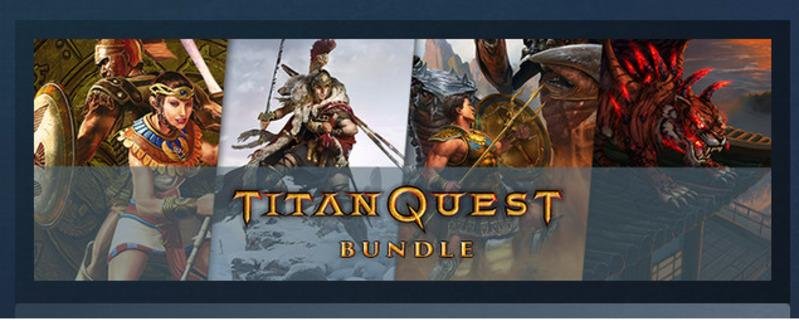 imagem da Steam mostrando a capa das DLC do Titan Quest