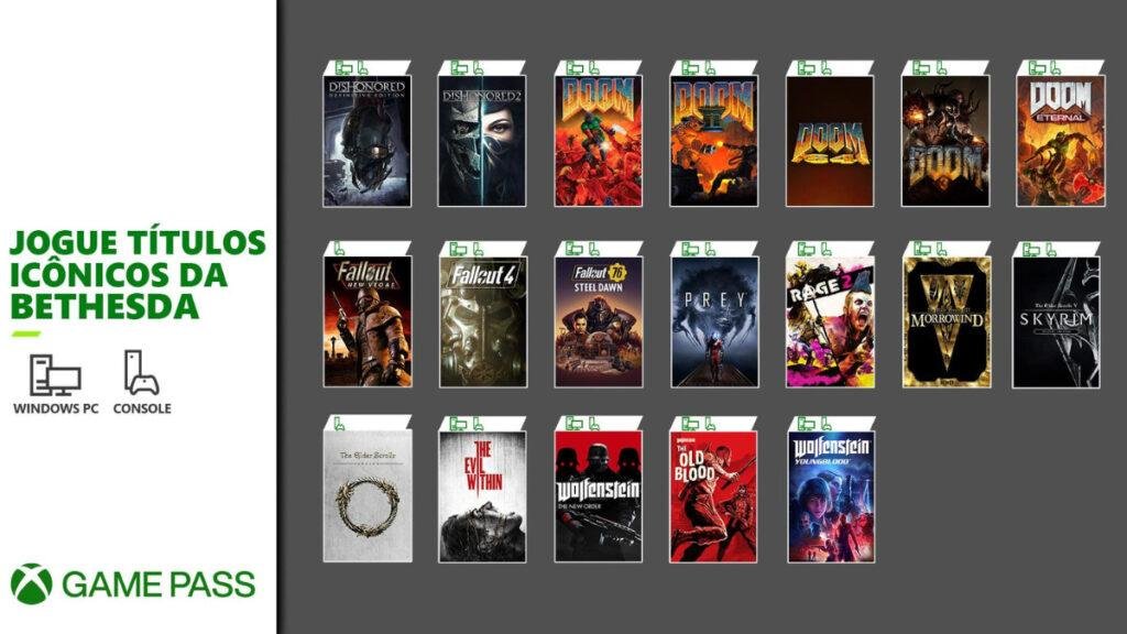 Jogos do XBOX Game Pass