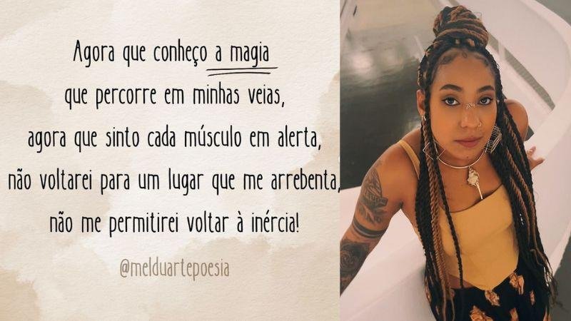 Mel Duarte, poetisa.