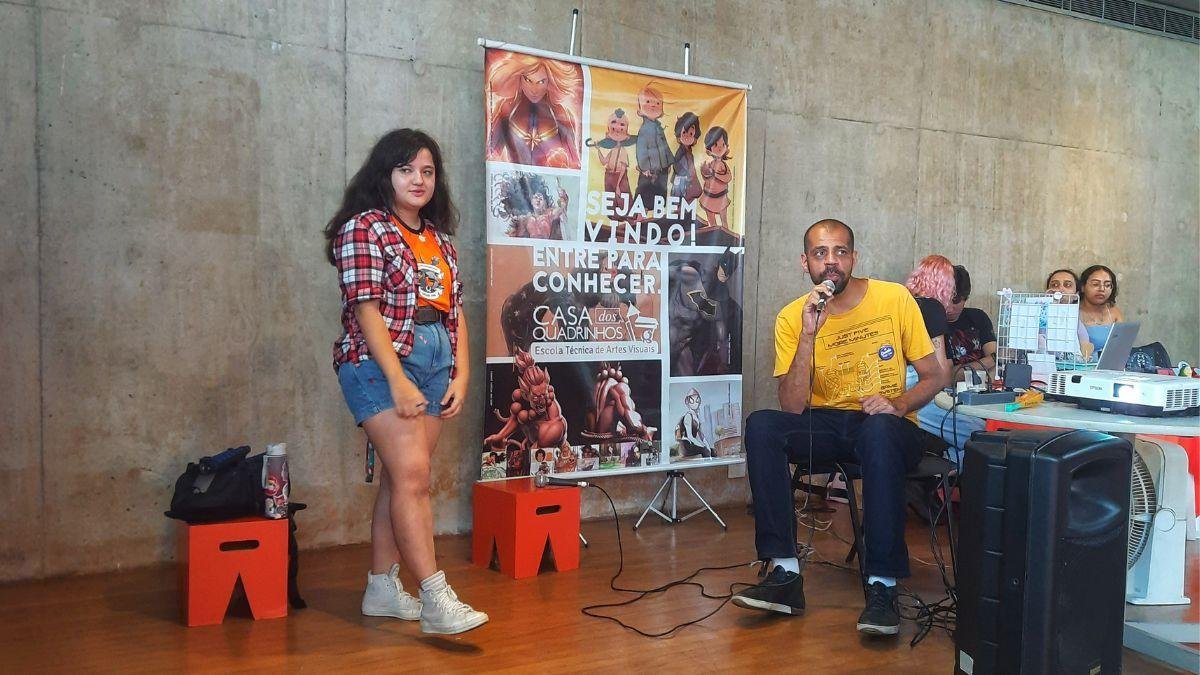 Nami Vianna e Régis Luiz palestraram na 1ª Feira de Artes Visuais Ensaio