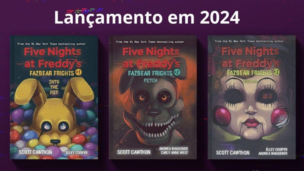 Capas dos livros da série Five Night at Freddy´s