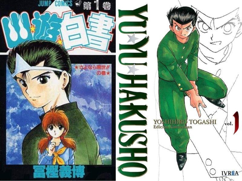 Mangá Yu Yu Hakusho formatos Tankobon e Kanzenban.