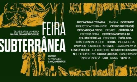 Primeira edição da Feira Subterrânea acontece em janeiro