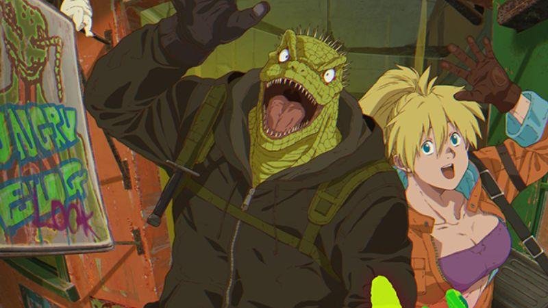 Kaiman e Nikaido em nova aventura na Segunda Temporada do anime Dorohedoro. Kaiman lagarto Nikaido loira dos olhos azuis Dorohedoro 
Animes estranhos e peculiares
