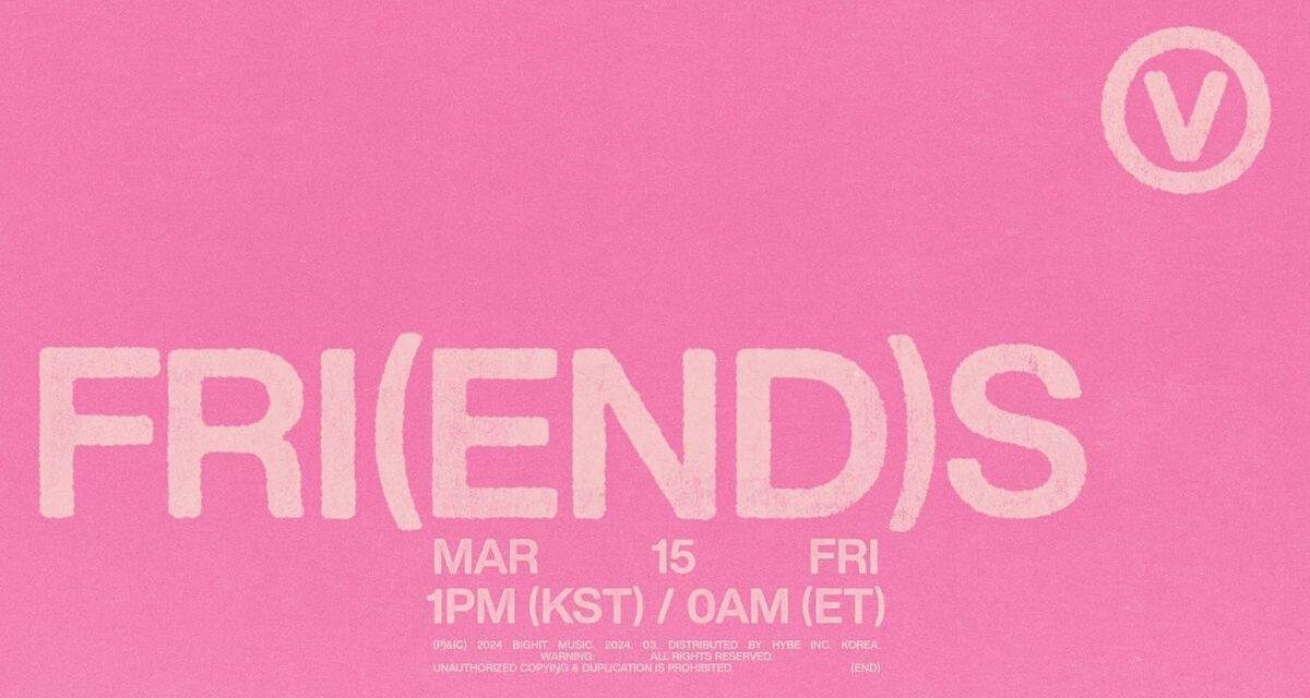 V, do BTS, anuncia novo single ‘FRI(END)S’; saiba mais