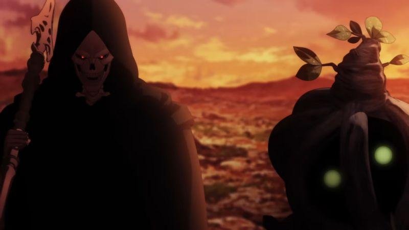 Personagens Shalk e Higuare do anime ISHURA. Na imagem podemos ver os dois personagens caminhando em um deserto.