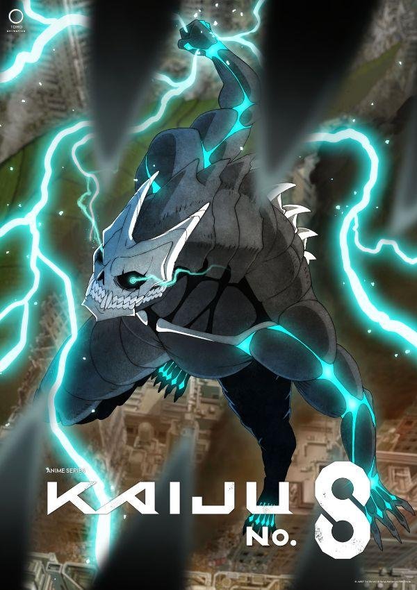 Na imagem podemos ver o personagem Kafka, do anime Kaiju No.8, transformado em Kaiju No.8.