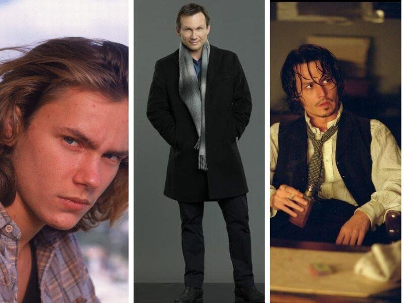 River Phoenix, Christian Slater e Johnny Depp, atores cotados para O Corvo 1994, James O'barr criador de O Corvo.