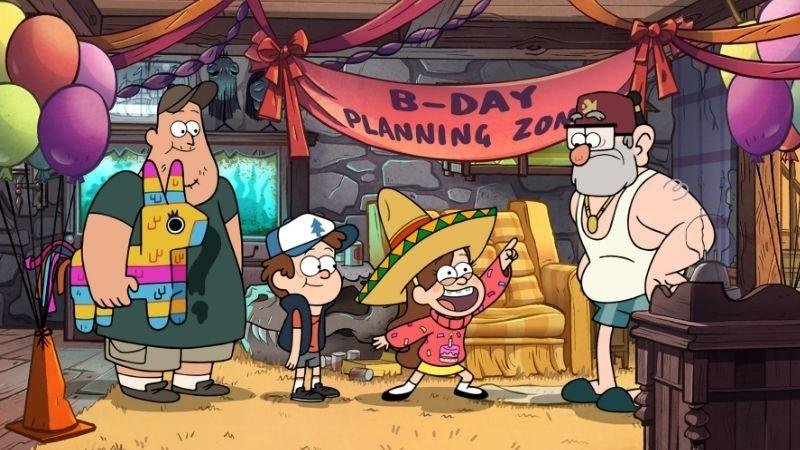 gravity falls séries de animação leves e curtas