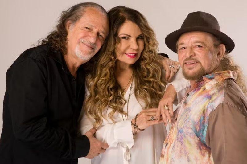 Alceu Valença, Elba Ramalho e Geraldo Azevedo em divulgação do Grande Encontro 2019