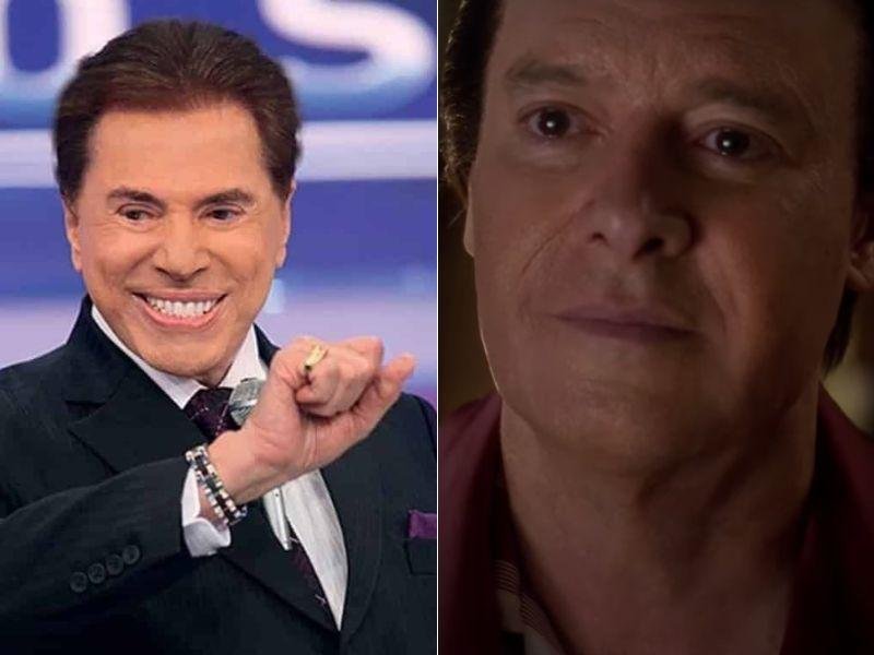 Silvio Santos e Rodrigo Faro carecterizado para o filme 'Silvio'