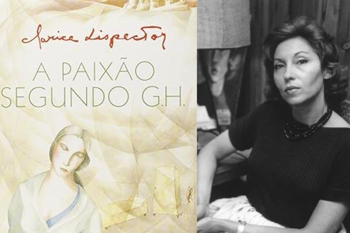 Capa do livro e foto da escritora Clarice Lispector.