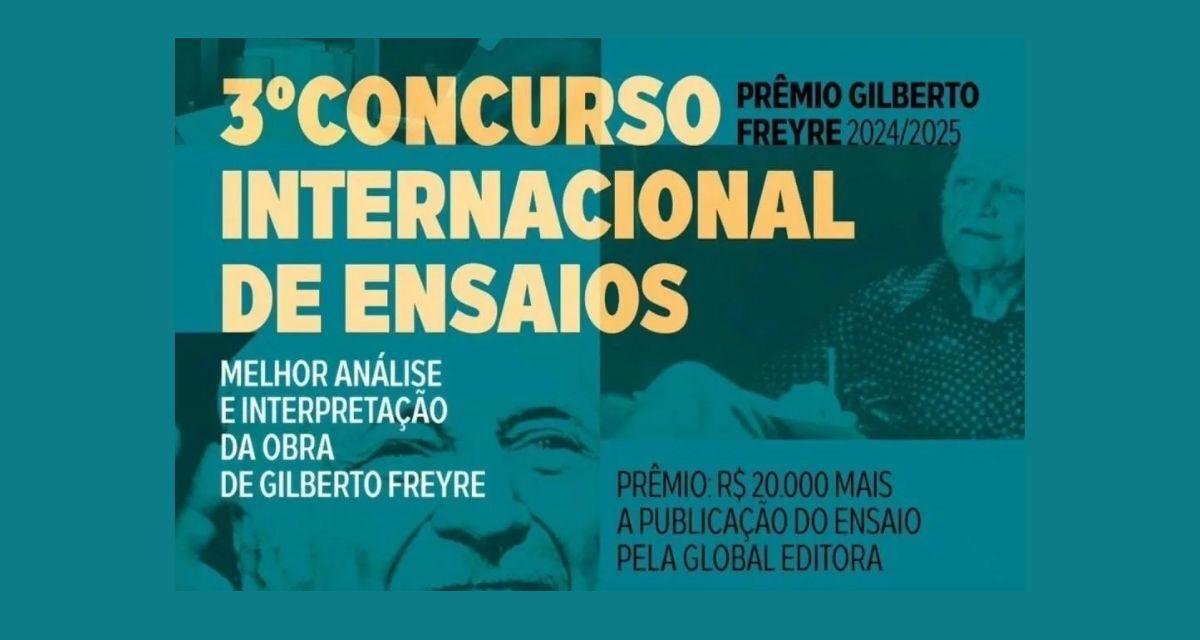 Concurso de ensaios Gilberto Freyre está com inscrições abertas