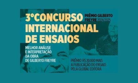 Concurso de ensaios Gilberto Freyre está com inscrições abertas