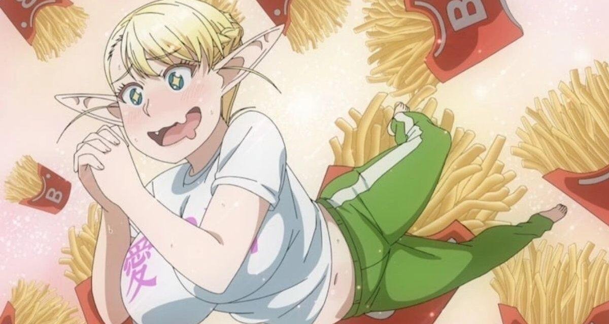 Revelado trailer de Plus-Sized Elf, anime da elfa que ama batata frita