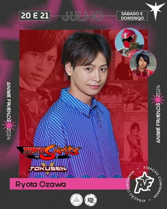 Ryota Ozawa, o Gokai Red, pela primeira vez no Brasil no Anime Friends 2024