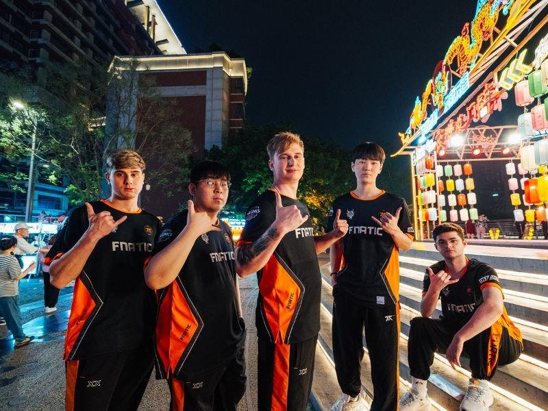 Jogadores da Fnatic no MSI