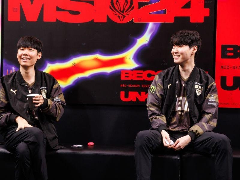Lehends e Chovy, jogadores da GenG no MSI