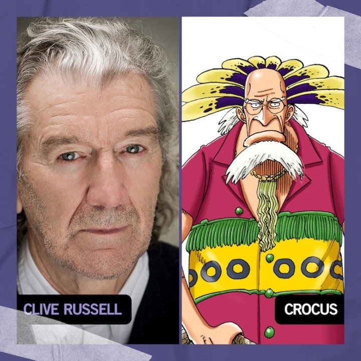 One Piece: A Série -  Ator de Game of Thrones viverá Crocus na 2ª temporada

Clive Russell - Crocus