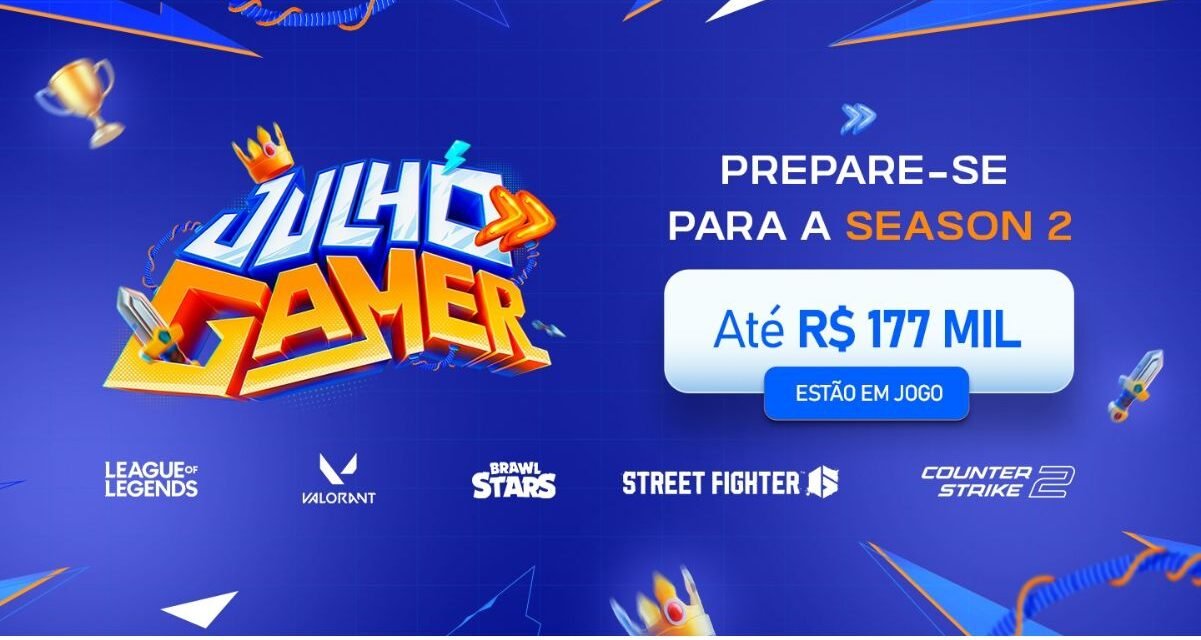 Julho Gamer: KaBuM! anuncia torneios de games