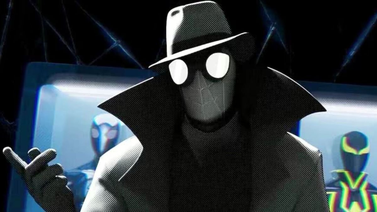 Spider-Man Noir character in the Spider-Man Into the Spider-Verse animation