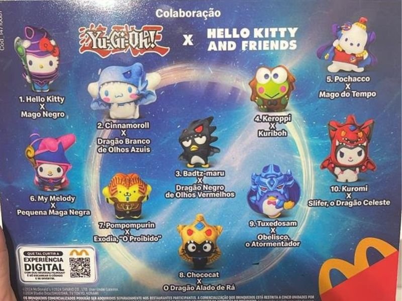 Yu-Gi-Oh! e Hello Kitty juntos no McDonald's