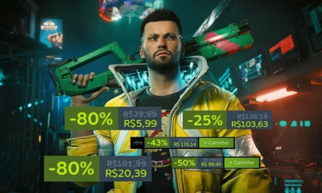 Steam oferece descontos de 50% em jogos como Cyberpunk 2077