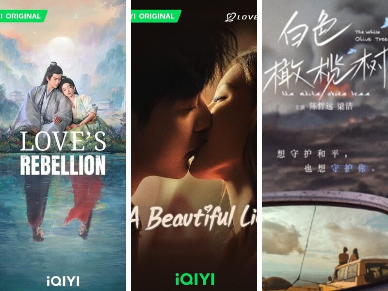 Imagem: Série Love's Rebellion, A Beautiful Lie e The White Olive Tree capas.