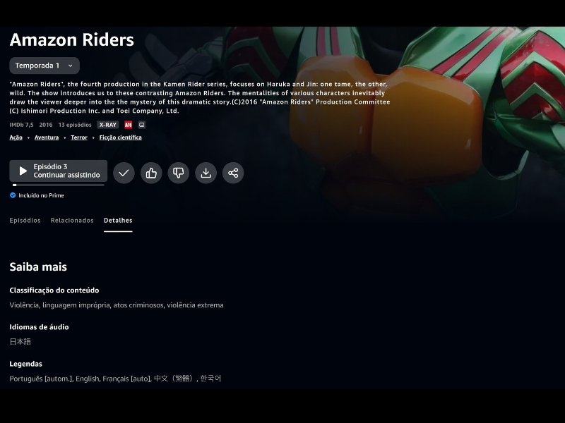 Kamen Rider Amazons, Prime Video 