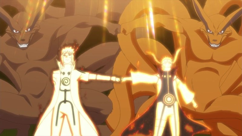 Amor incondicional e sacrifício, Naruto e Minato