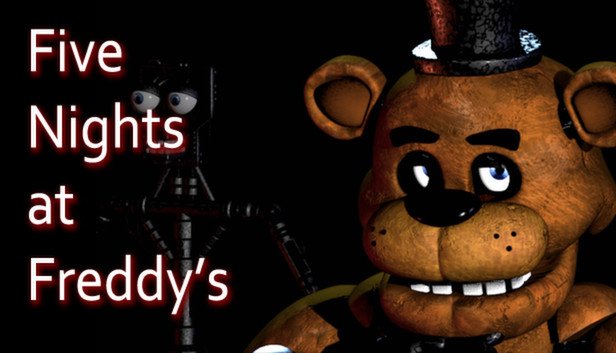 Capa do jogo Five Nights of Freddys com seu protagonista