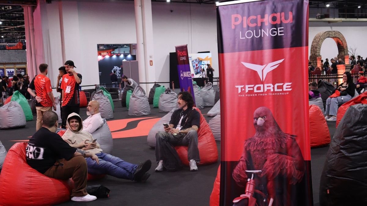 Pichau Lounge - área de descanso - primeiro dia BGS 2024