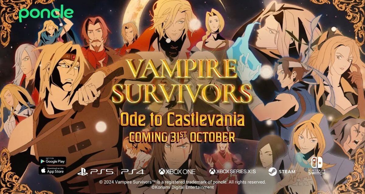 Vampire Survivors anuncia sua maior DLC de Castelvania