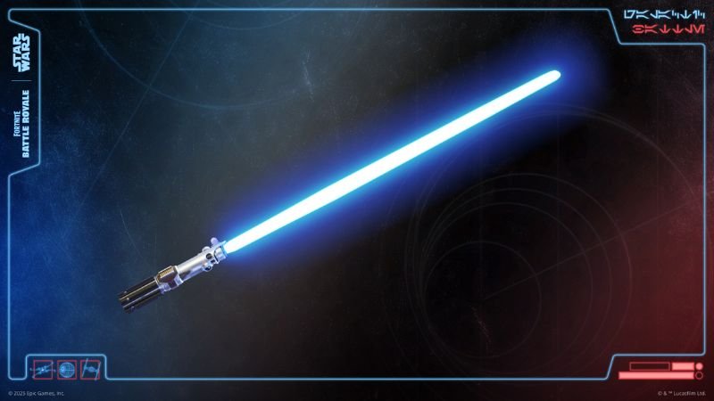 Sabre de Luz azul disponível em eventos especiais no Star Wars+Fortnite