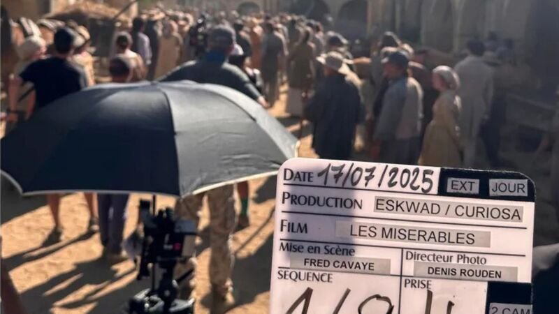 Claquete do primeiro dia de filmagens de Les Misérables