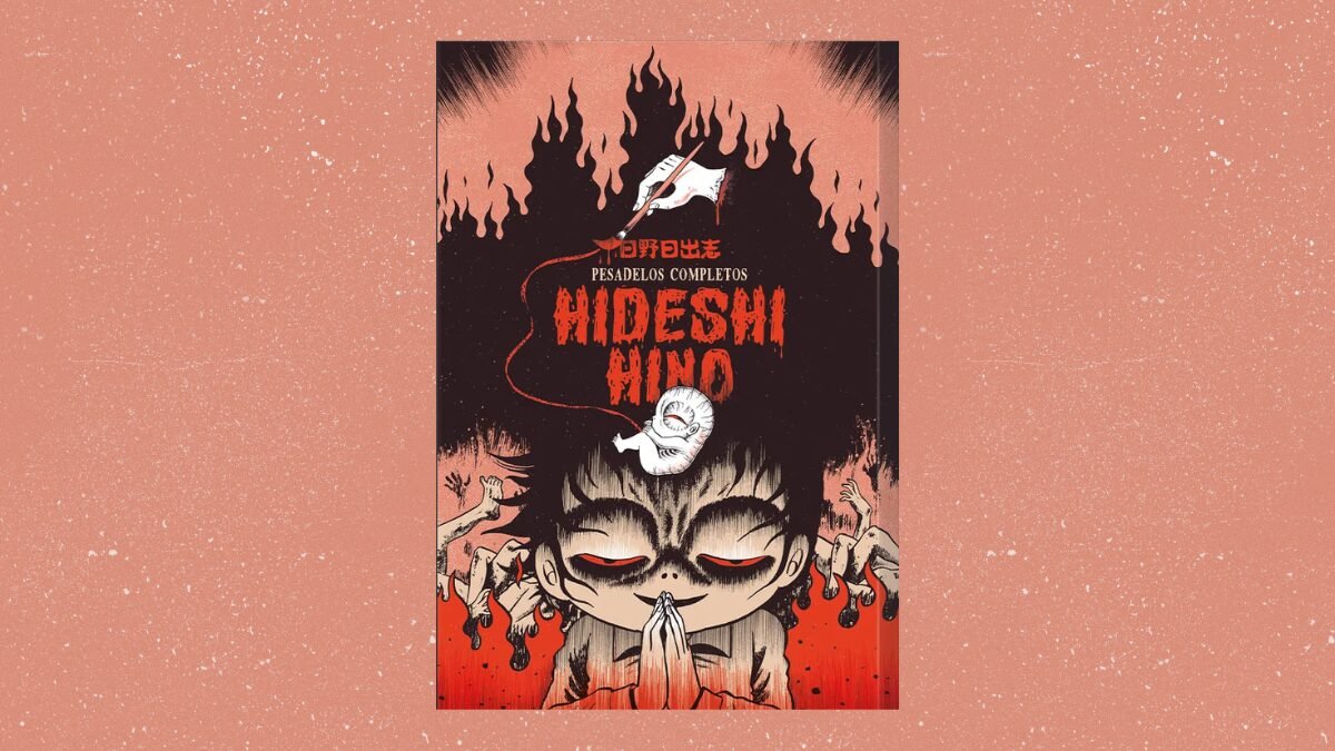 Capa do mangá Pesadelos Completos, de Hideshi Hino, acompanhada do brinde exclusivo da edição da DarkSide Books. 