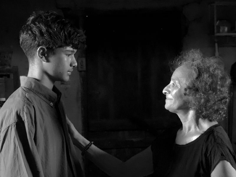 Goiânia Mostra Curtas - Cena do Curta "Umbilina e sua grande rival" com direção de Marlom Meirelles e presença da atriz homenageada no festival Marcélia Cartaxo.