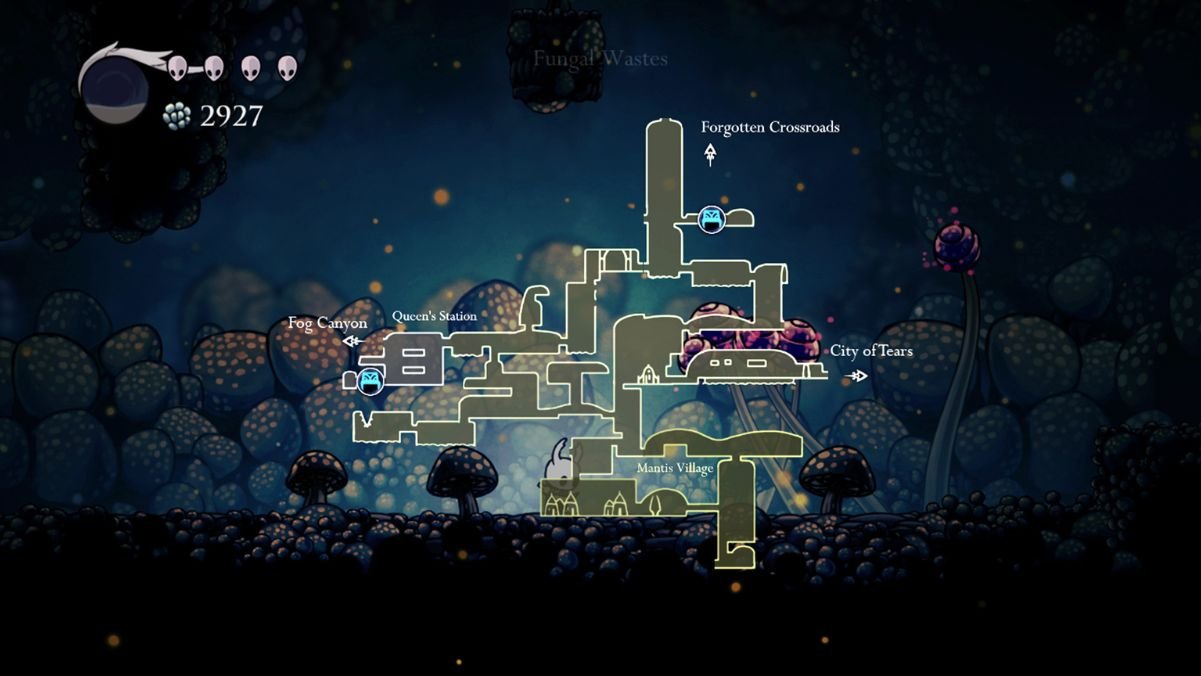 Sistema de mapeamento em Hollow Knight